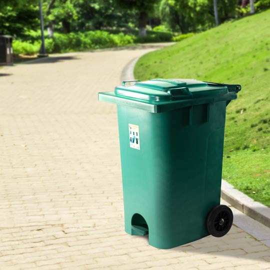 outdoor 240l garbage bin green recycle