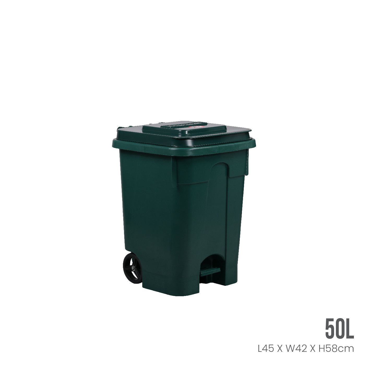 Dustbin with clearance wheels